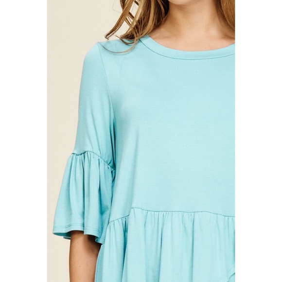 LAST 1🆕5⭐️Gorgeous Bell Sleeve Ruffle Top - Picture 3 of 7